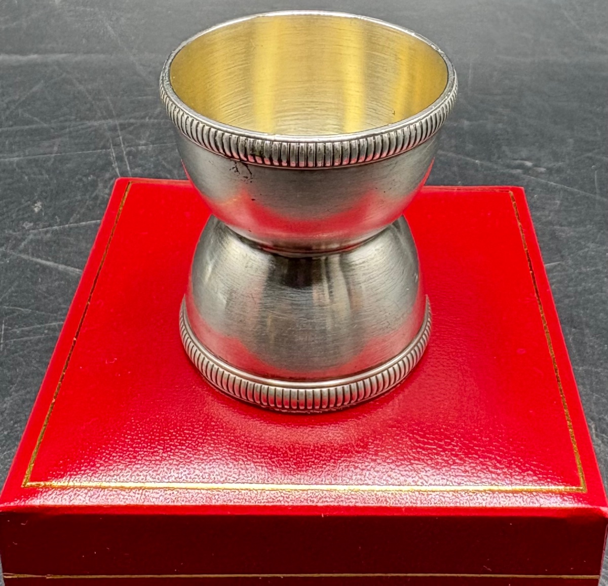 Solid Silver "diabolo" Egg Cup From The 1900s, Verrat & Co.
