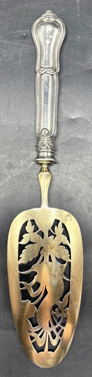 Solid Silver Pie Or Fish Spoon From The Late 19th Century By Boulenger-photo-1