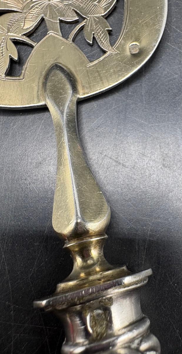 Solid Silver Pie Or Fish Spoon From The Late 19th Century By Boulenger-photo-3