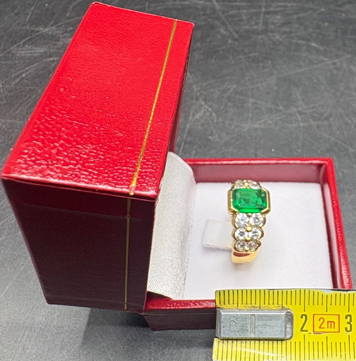 BAGUE EN VERMEIL, CRISTAL TAILLÉ FRANÇAISE DES ANNÉES 1980-photo-6