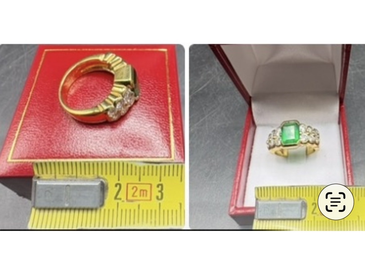 BAGUE EN VERMEIL, CRISTAL TAILLÉ FRANÇAISE DES ANNÉES 1980-photo-7