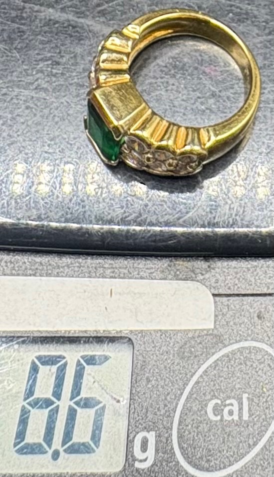 BAGUE EN VERMEIL, CRISTAL TAILLÉ FRANÇAISE DES ANNÉES 1980-photo-8