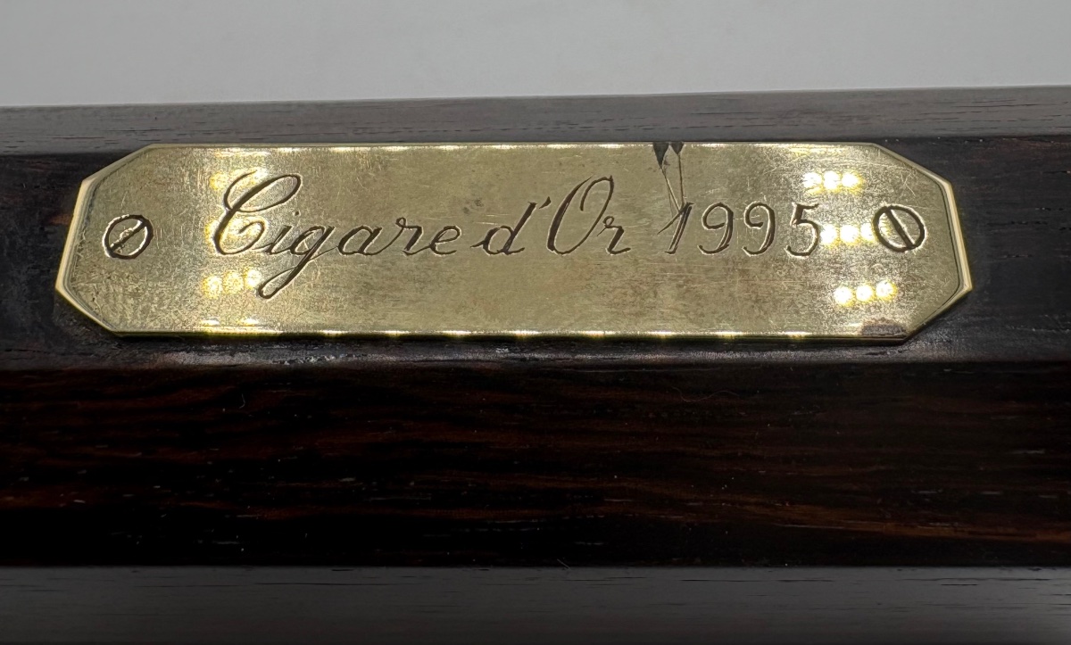 COFFRET EN PALISSANDRE “ CIGARE D’OR 1995 “ HAVANA-photo-3
