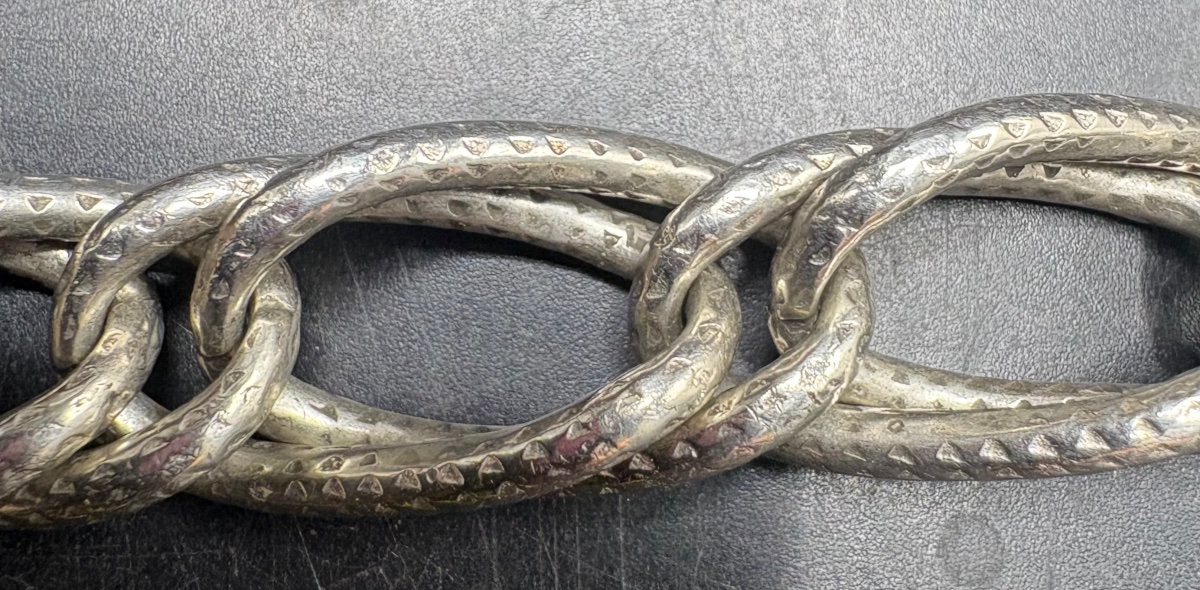 Unisex Solid Silver Bracelet From The 1960s, French -photo-4