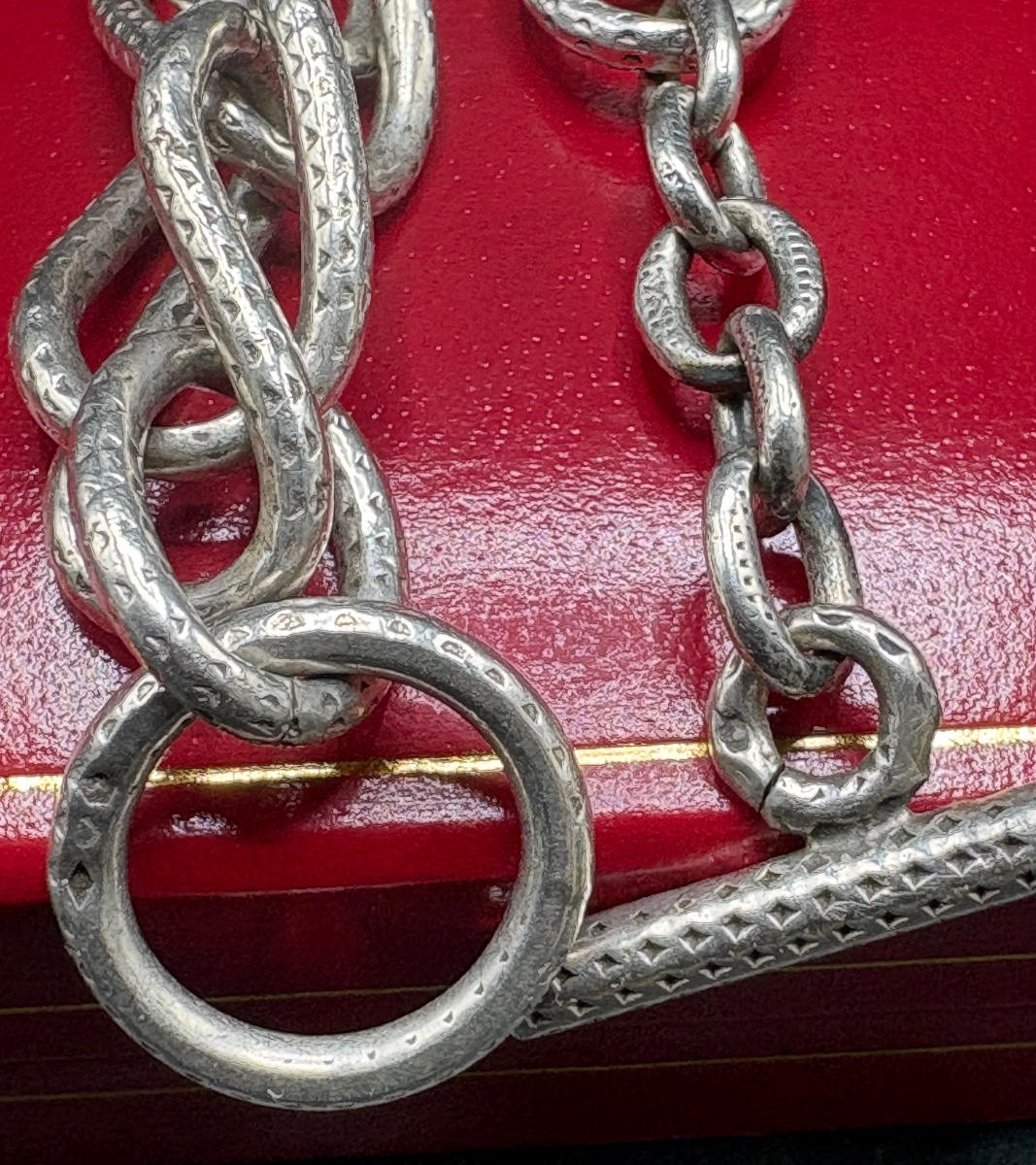 Unisex Solid Silver Bracelet From The 1960s, French -photo-5