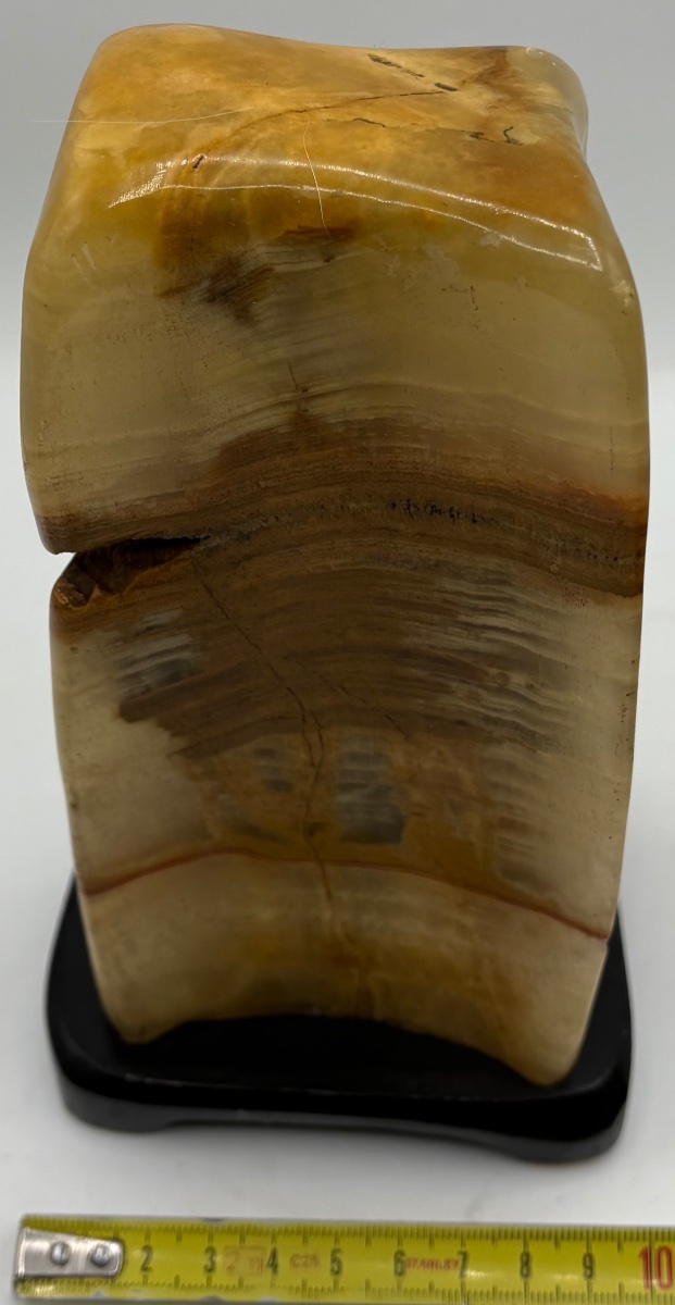 Suiseki Made Of Natural Stone With A Carved Wooden Base From Japan-photo-7