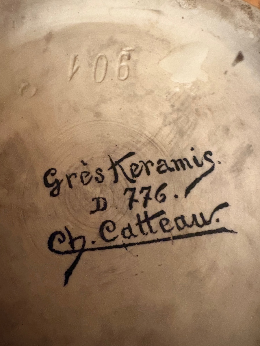 VASE EN GRÉS ÉMAILLÉ DES ANNÉES 1920/30 KÉRAMIS ET CHARLES CATTEAU-photo-3