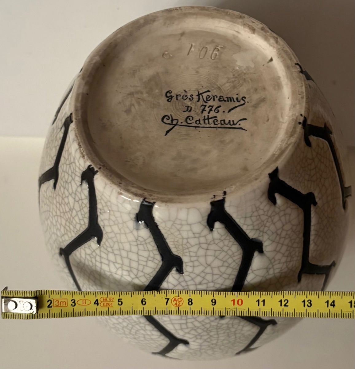 VASE EN GRÉS ÉMAILLÉ DES ANNÉES 1920/30 KÉRAMIS ET CHARLES CATTEAU-photo-5