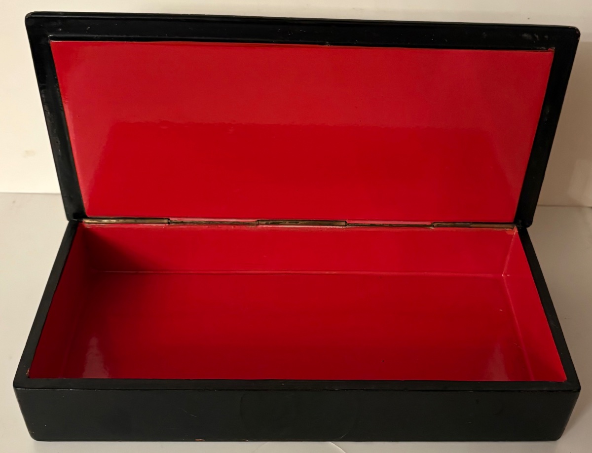 Lacquered And Painted Russian Wood Box From The Late 19th Century By V. F. Moméra-photo-3