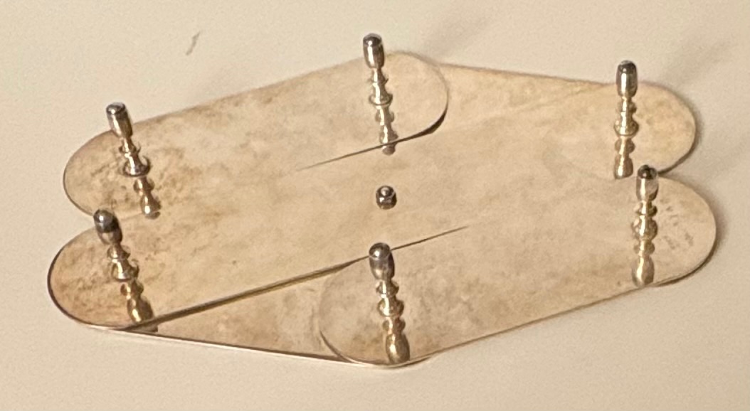 Extendable Silver-plated Metal Plate Rack From The 1900s By J. P. -photo-1
