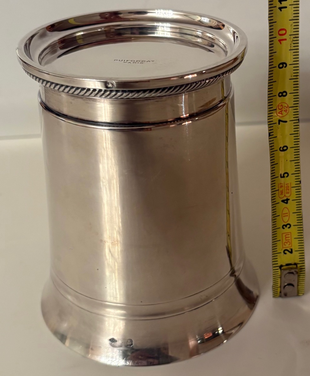 Large Solid Silver Timbale Or Vase From The 1960s/70s By Puiforcat -photo-6