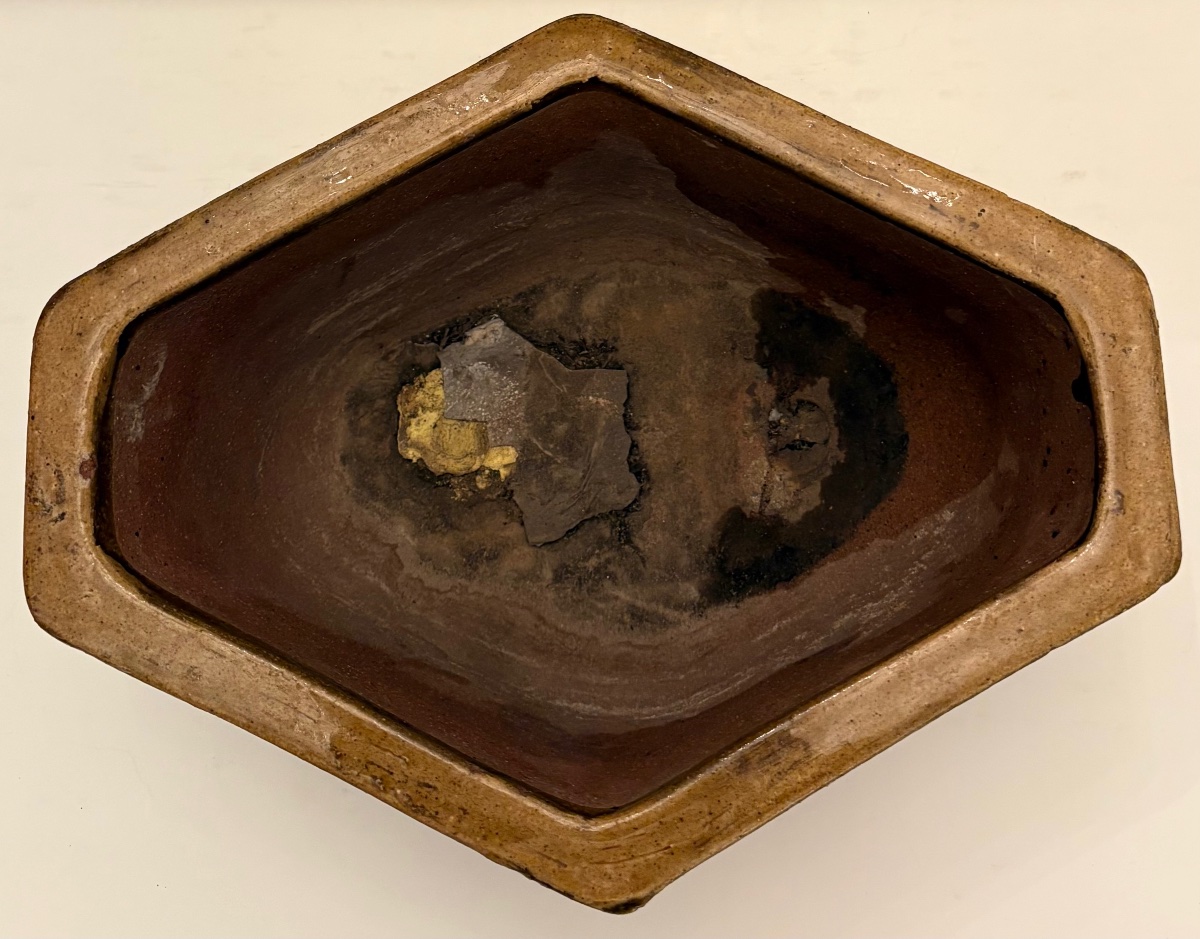 PETIT CACHE POT EN TERRE CUITE VERNISSÉE DES ANNÉES 1900/20 CHINOIS-photo-1