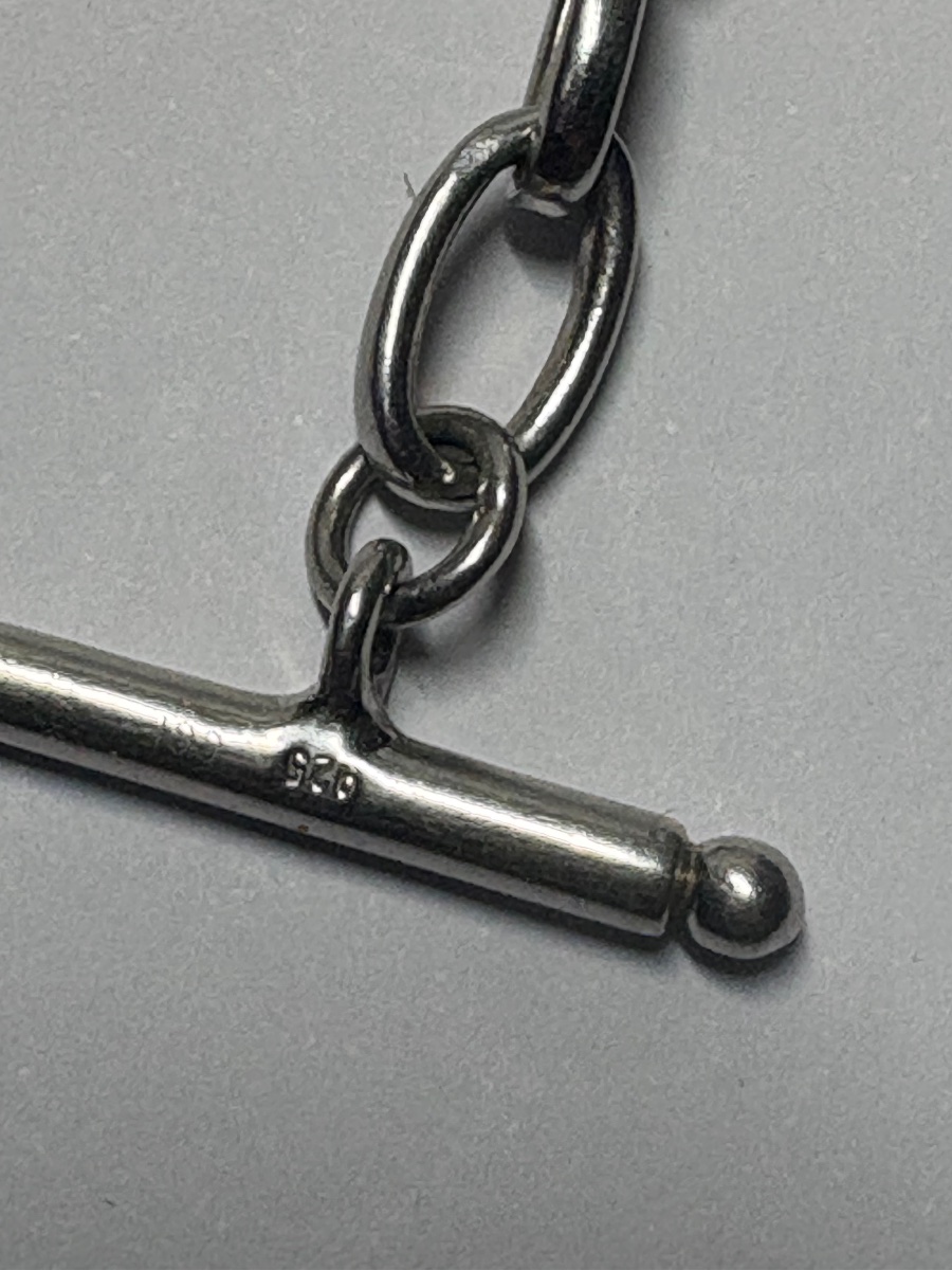 COLLIER PENDENTIF EN ARGENT MASSIF ET NACRE DES ANNÉES 1970 EUROPÉEN -photo-6