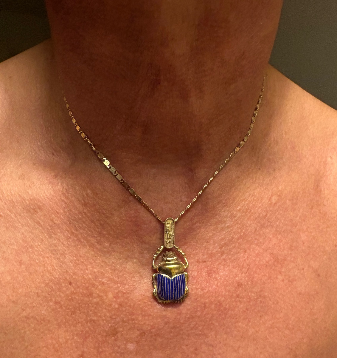 European Vermeil And Enamel Pendant From The 1930s/40s -photo-4