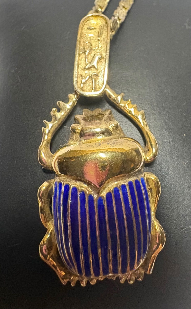 European Vermeil And Enamel Pendant From The 1930s/40s -photo-3