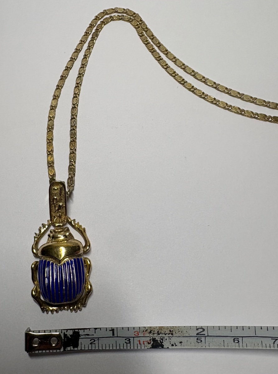 European Vermeil And Enamel Pendant From The 1930s/40s -photo-4