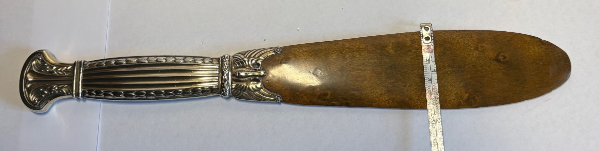 COUPE PAPIER EN ARGENT MASSIF VERMEIL ET LOUPE DE TUYAS FRANÇAIS DE LA FIN DU XIXÈME -photo-6