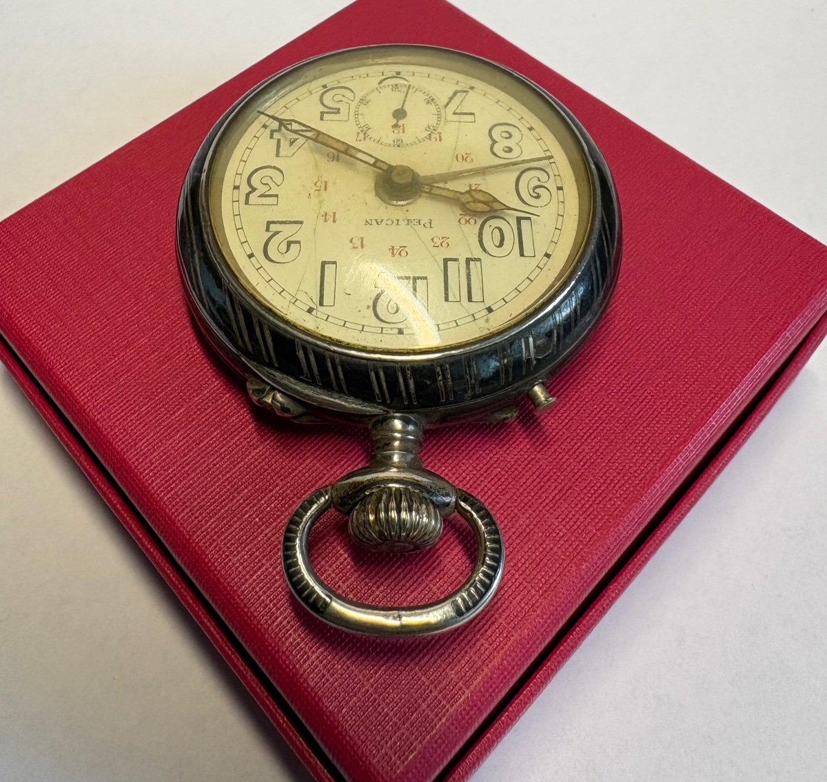 MONTRE GOUSSET EN ARGENT MASSIF NIEILLÉ ET DIVERS DES ANNÉES 1860 PAR PÉLICAN -photo-3