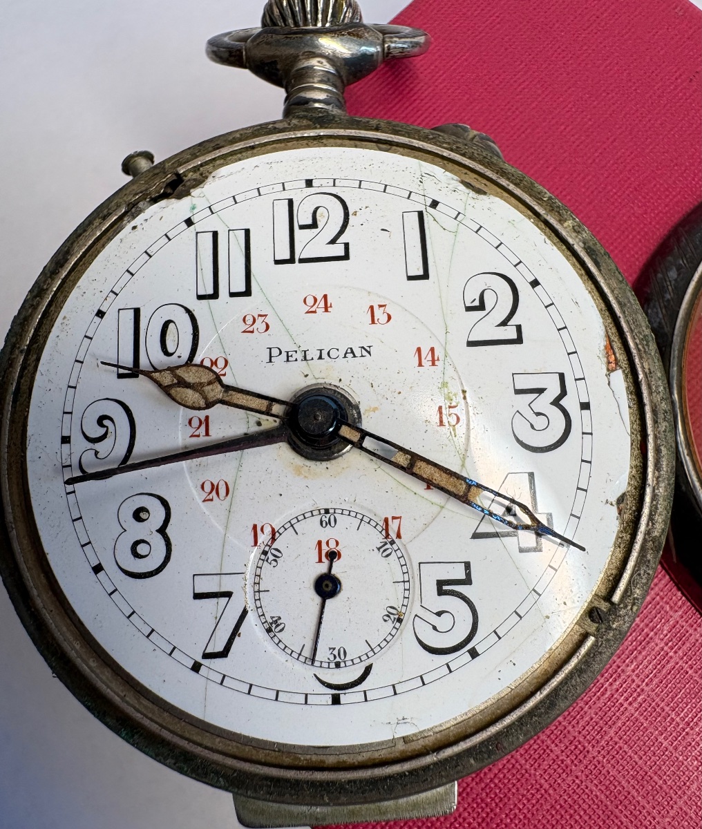MONTRE GOUSSET EN ARGENT MASSIF NIEILLÉ ET DIVERS DES ANNÉES 1860 PAR PÉLICAN -photo-4