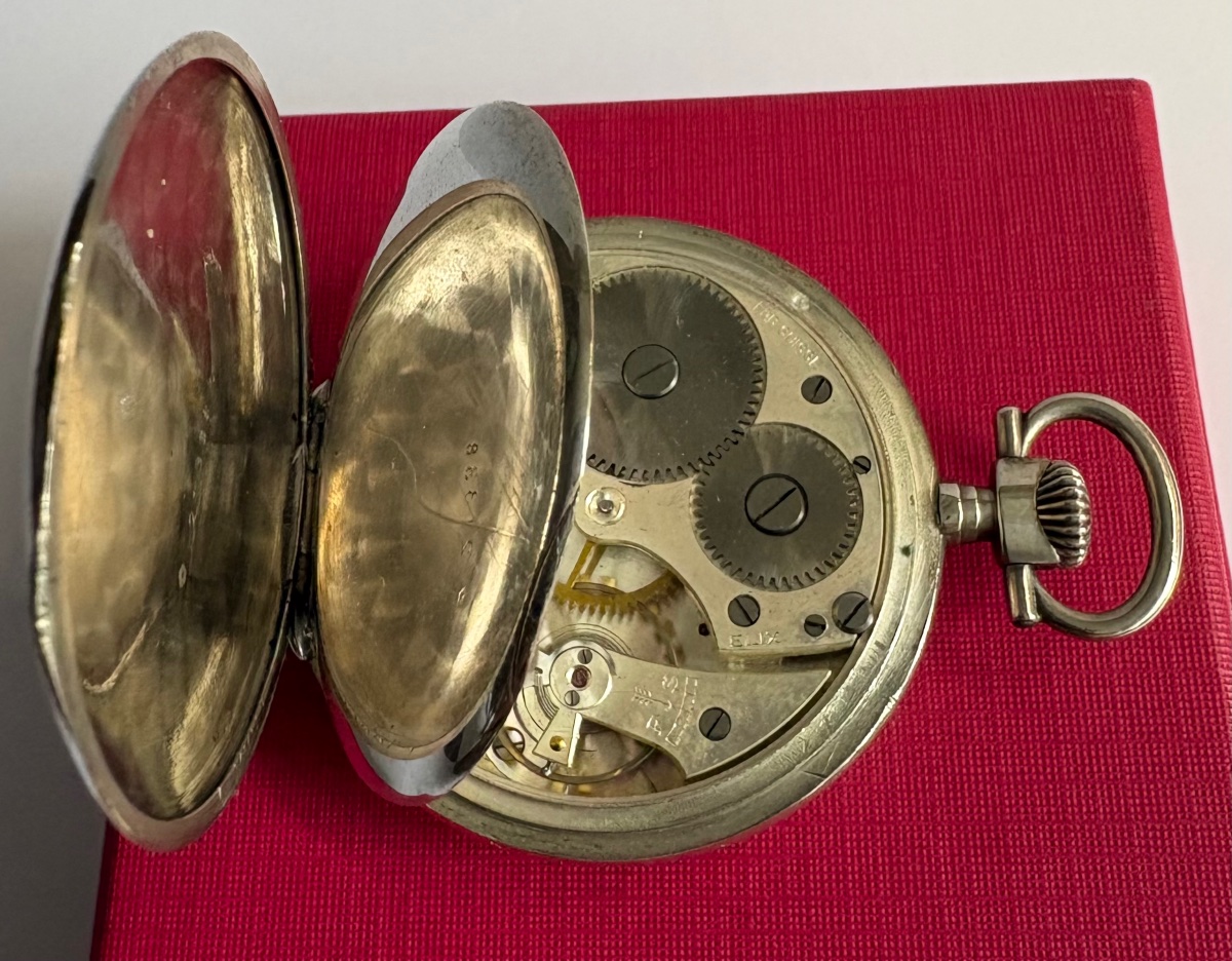 Solid Silver Pocket Watch And Other Items From The 1930s By Mounier Tardy-photo-2