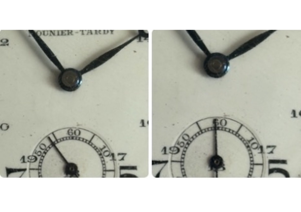 Solid Silver Pocket Watch And Other Items From The 1930s By Mounier Tardy-photo-3