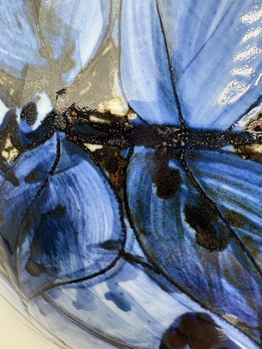 A Very Large, Hand-painted Enameled Porcelain Salad Bowl From The 1930s, Japanese -photo-4