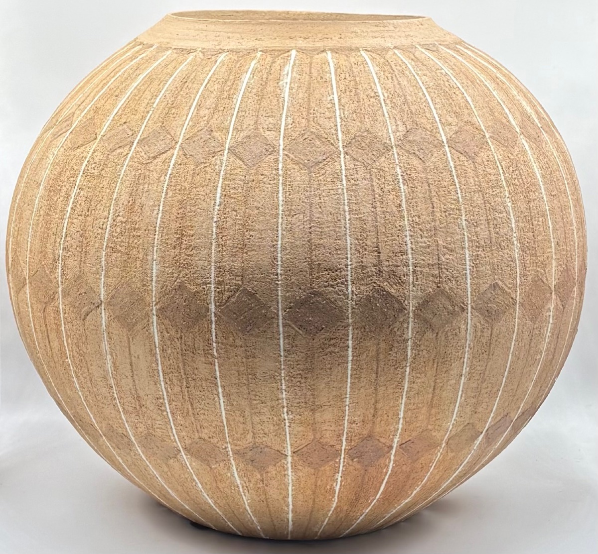 ÉNORME VASE EN TERRE CUITE ÉMAILLÉE DES ANNÉES 1940 JAPONAIS PAR TOKI-photo-3