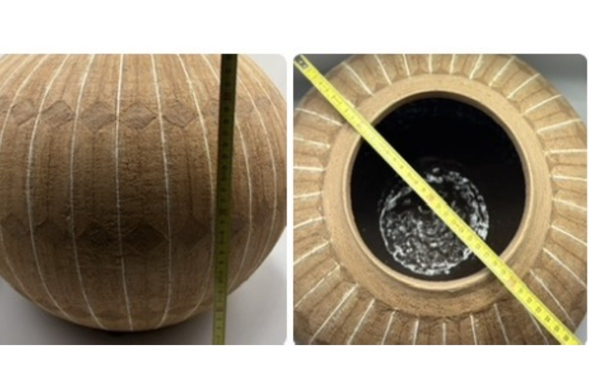 ÉNORME VASE EN TERRE CUITE ÉMAILLÉE DES ANNÉES 1940 JAPONAIS PAR TOKI-photo-4