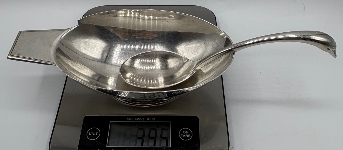 SAUCIÈRE EN MÉTAL ARGENTÉ DES ANNÉES 1900/20 GALLIA CHRISTOFLE ET FJERDINGSTAD-photo-8