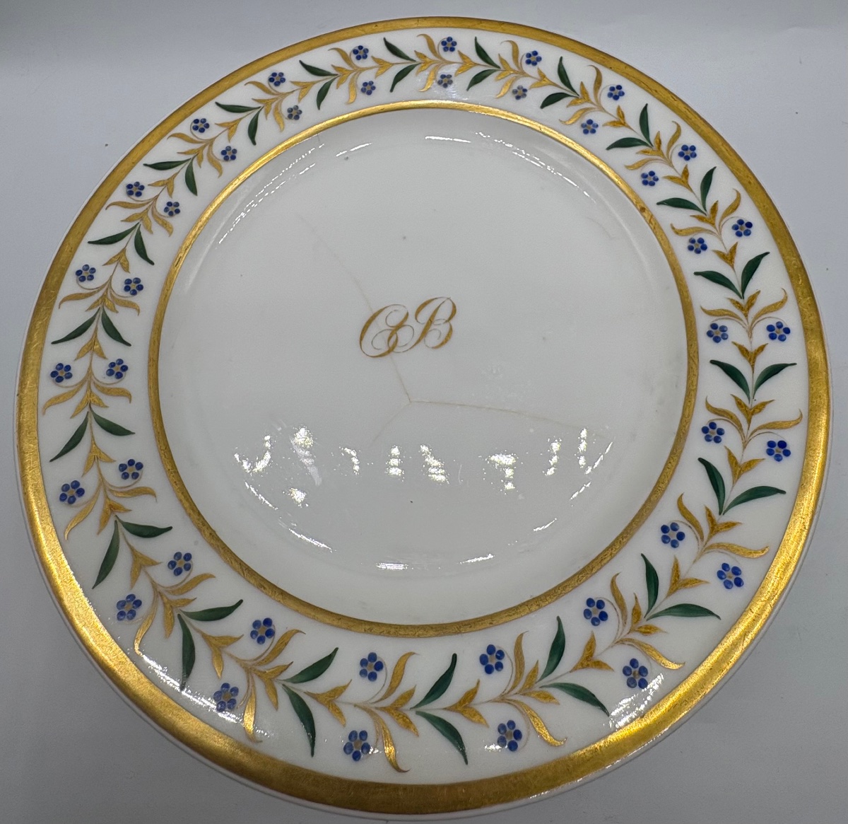 ASSIETTES EN PORCELAINE ÉMAILLÉE PEINTES VERS 1830/40 PAR DENUELLE -photo-3