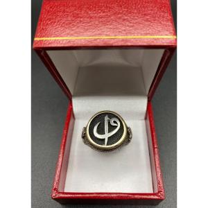 Bague Homme Argent Massif Et Vermeil 