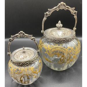 Pair Of Saint Louis Biscuit And Candy Buckets Circa 1900