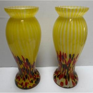 Paire De Vases Pantin Vers 1920