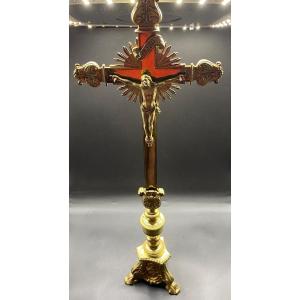 Christ En Bronze Doré Jeanséniste XIXème 