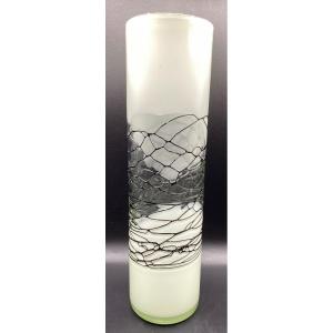 Murano Vase From The 1940s/50s In Glass 3 Layers And One In Application