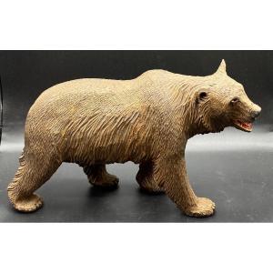 Black Forest Sculpted Wooden Bear Circa 1920