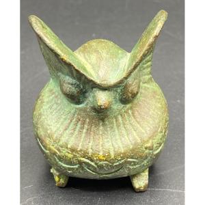 Small Bronze Owl Around 1900