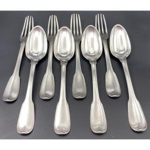 Small Series Of 4 Cutlery In Sterling Silver  Paris 1778