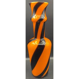 Vase Murano Des Années 1960 Verre Multiples Couches Soufflées 