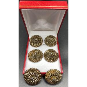 Series Of 6 Buttons From The Early 19th Century French 