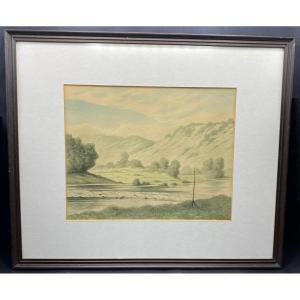 Watercolor By D. Noël From The 1920s (1 Of 4)