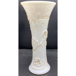 Opaline Crystal Vase Molded By Saint Louis Circa 1870/80