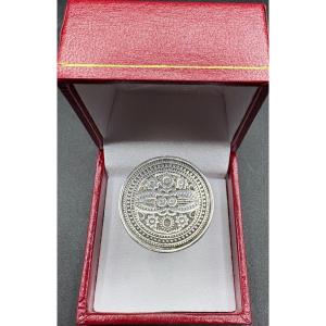 Bague En Argent Massif Égyptienne Des Années 1980