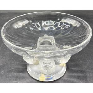 Petite Coupe En Cristal Soufflé Par Lalique Des Années 1970
