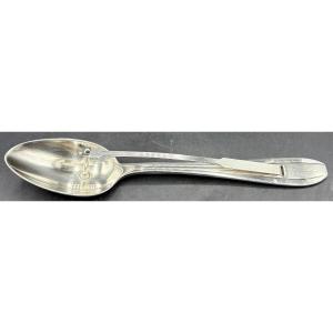 A 1930s Silver Plated Skinny Gravy Plunger Spoon By Gb