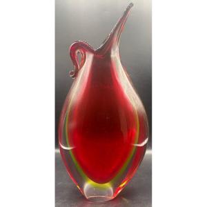 1950s/60s Sommerso Murano Multi-layered Glass Vase 