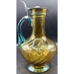 1920s George Sand Blown Glass Ewer