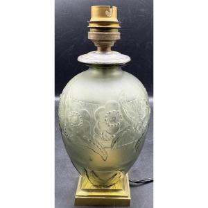 LAMPE EN VERRE SOUFFLÉ PRESSÉ MOULÉ ET DIVERS DES ANNÉES 1900 FRANÇAISE