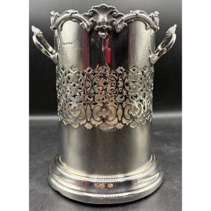 SEAU À BOUTEILLE EN ARGENT MASSIF DES ANNÉES 1940 PAR JAMES DIXON A SHEFFIELD 