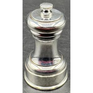 Silver-plated Metal Pepper Mill From The 1930s, Great Britain 